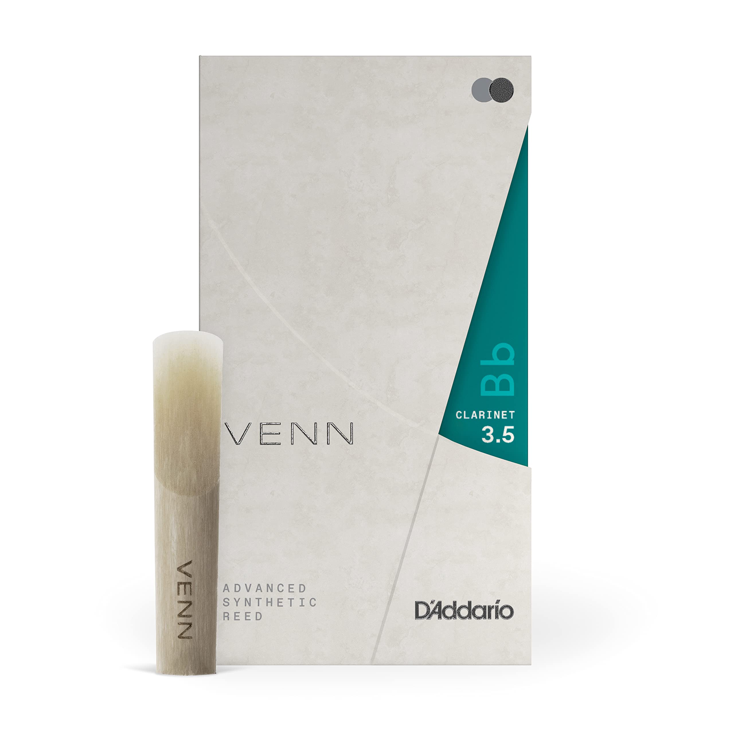 D'Addario VENN G2 synthetische klarinetriet - Bb klarinetriet met geavanceerde synthetische rietconstructie van polymeervezels, hars, natuurlijke stok - sterkte 4.0