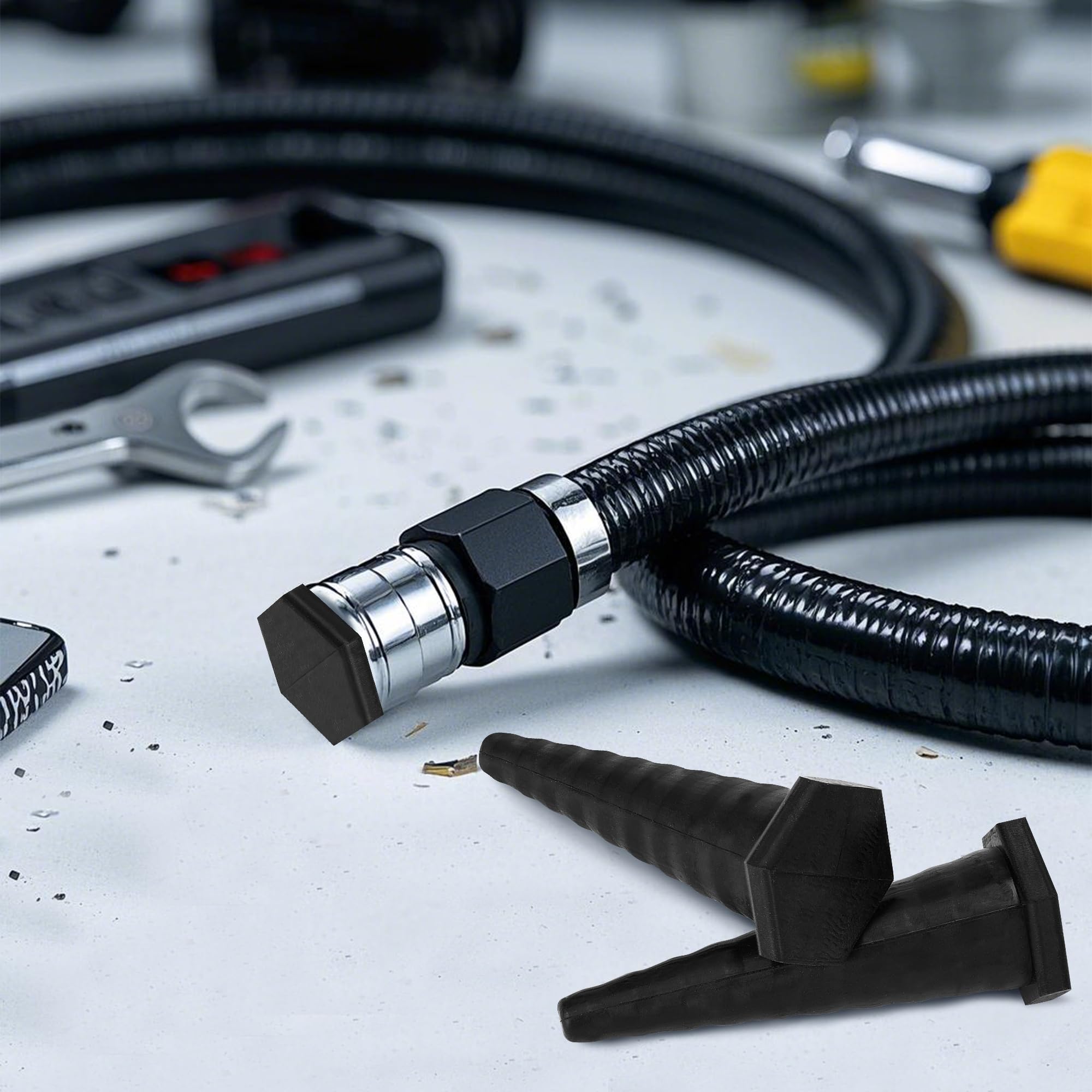 Hydrauliköl-Servicestopfen, 3 Größen, Universal-Hydraulik-Gummistopfen, Hydraulikschlauchstopfen für Bewässerung, Ölleitungen, Schlauch, 2 x groß, 6 x mittel und 14 x klein, 22 Stück