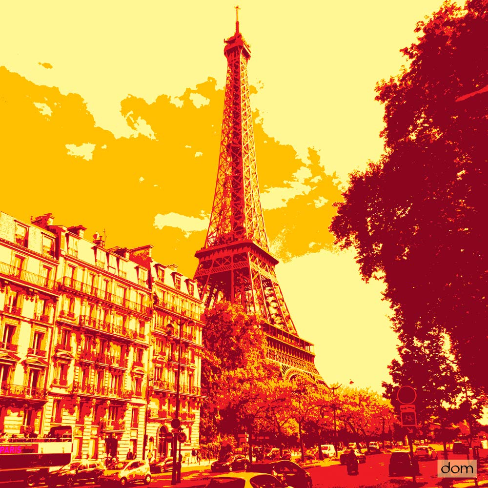 International GraphicsFinished Picture - Dominique, Massot - ''Tour Eiffel Sur les Quais''- 30 x 30 cm - Direct printing on acrylic glass