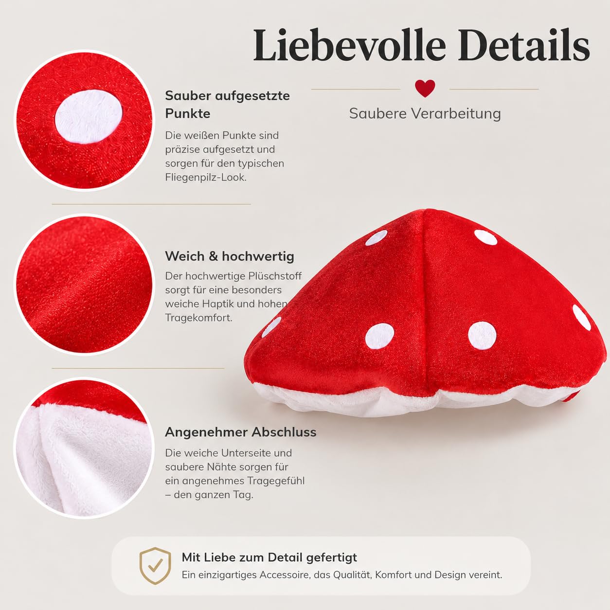 TOYANDONA Sombrero de seta cosplay niños sombrero de seta rojo y blanco manchado de felpa novedad accesorio para el disfraz para niños o adultos