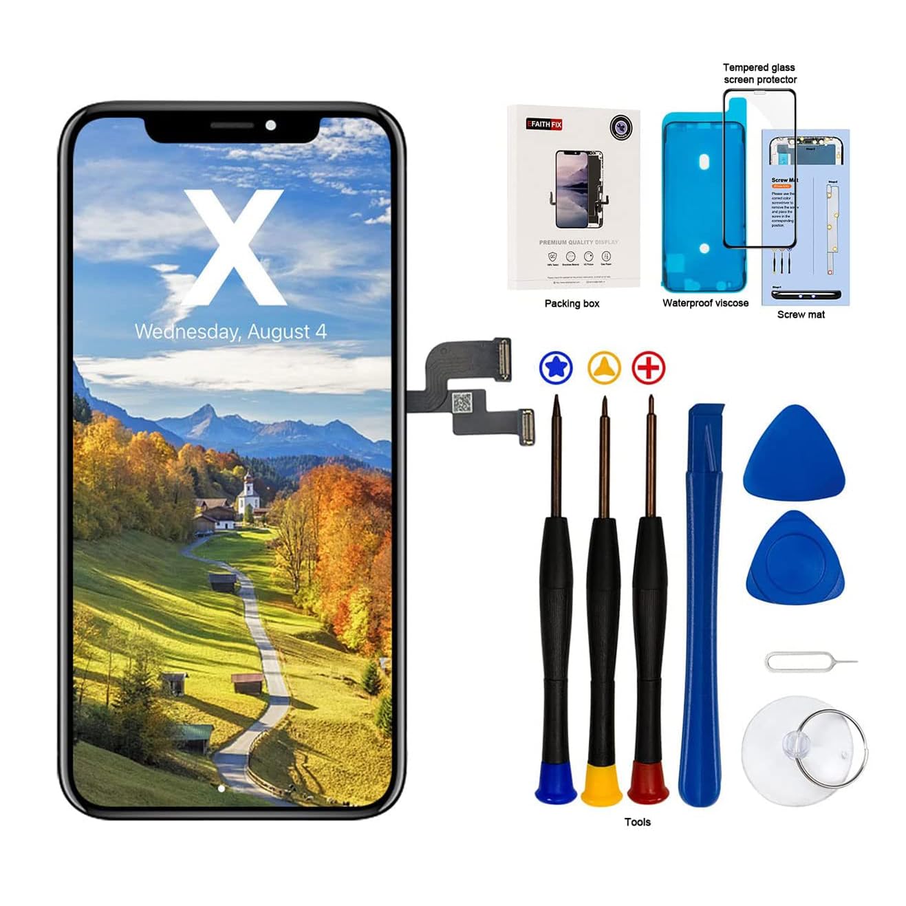 iPhone X-scherm - 5,8 inch FHD LCD touchscreen vervangende set