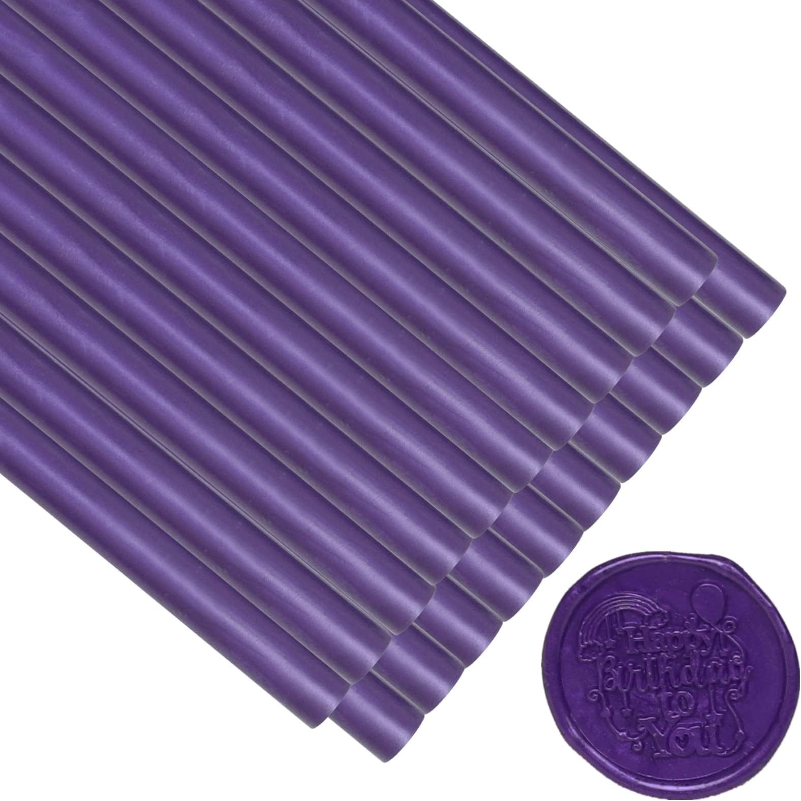 20 Pieces Wax Seal Sticks for Glue Gun, Envelope Sealing Mini Stick Great for Letter Stamping (Purple)