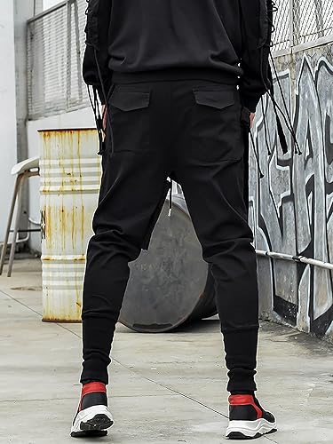 Miniatura 6 de MOKEWEN Jogger Cargo Techwear Streetwear - Pantalones harén casuales con bolsillo para hombre