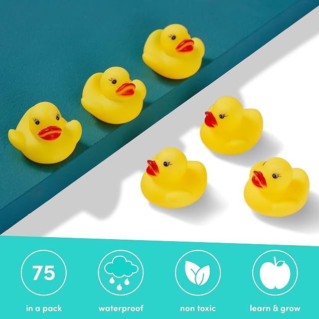 Foto 7 de 8 de 75 Piezas Patos de Baño para Bebés y Niños Pequeños - Juguetes de Baño Flotantes
