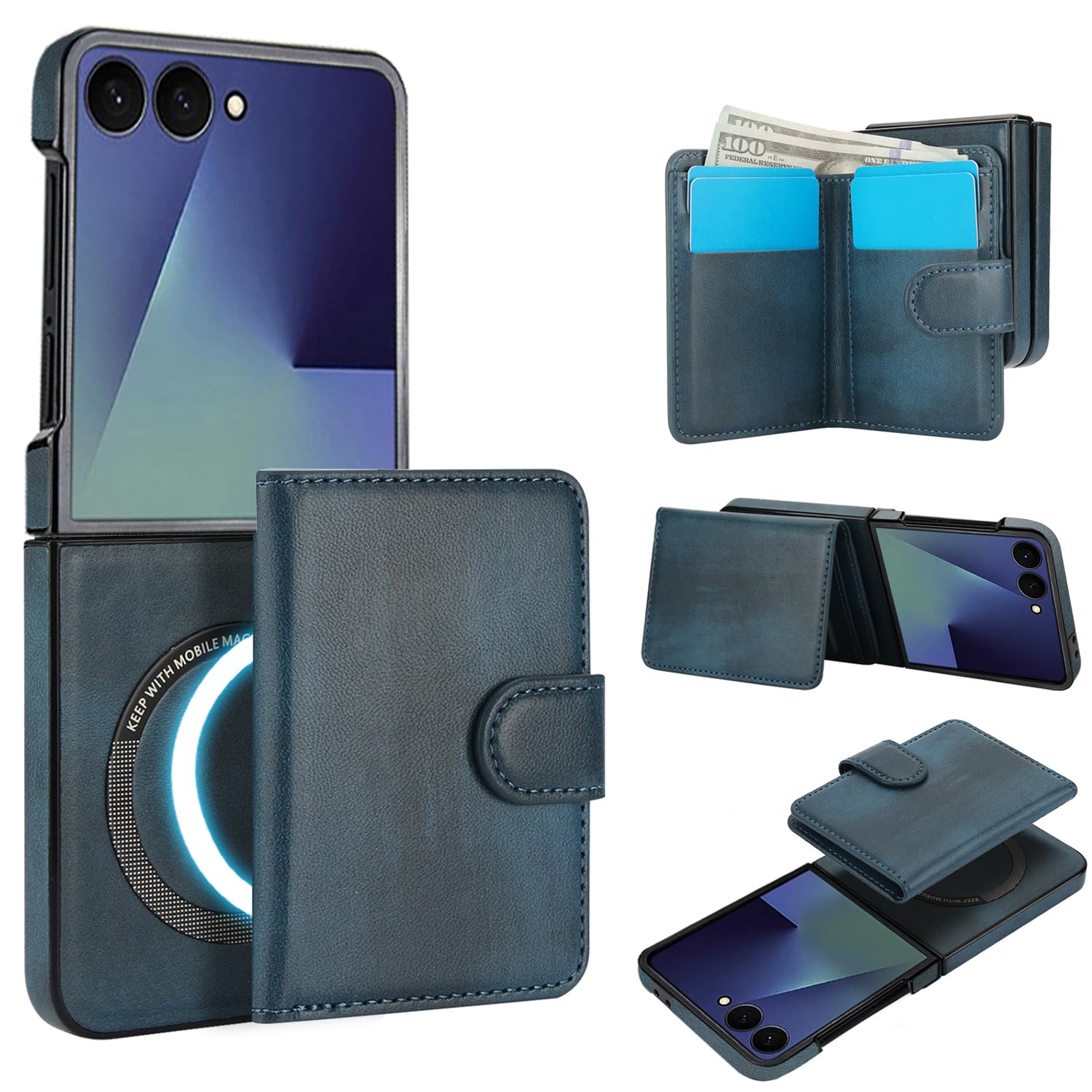 Amazon.com: XIMAND for Samsung Galaxy Z Flip 7 Case with 2 in 1