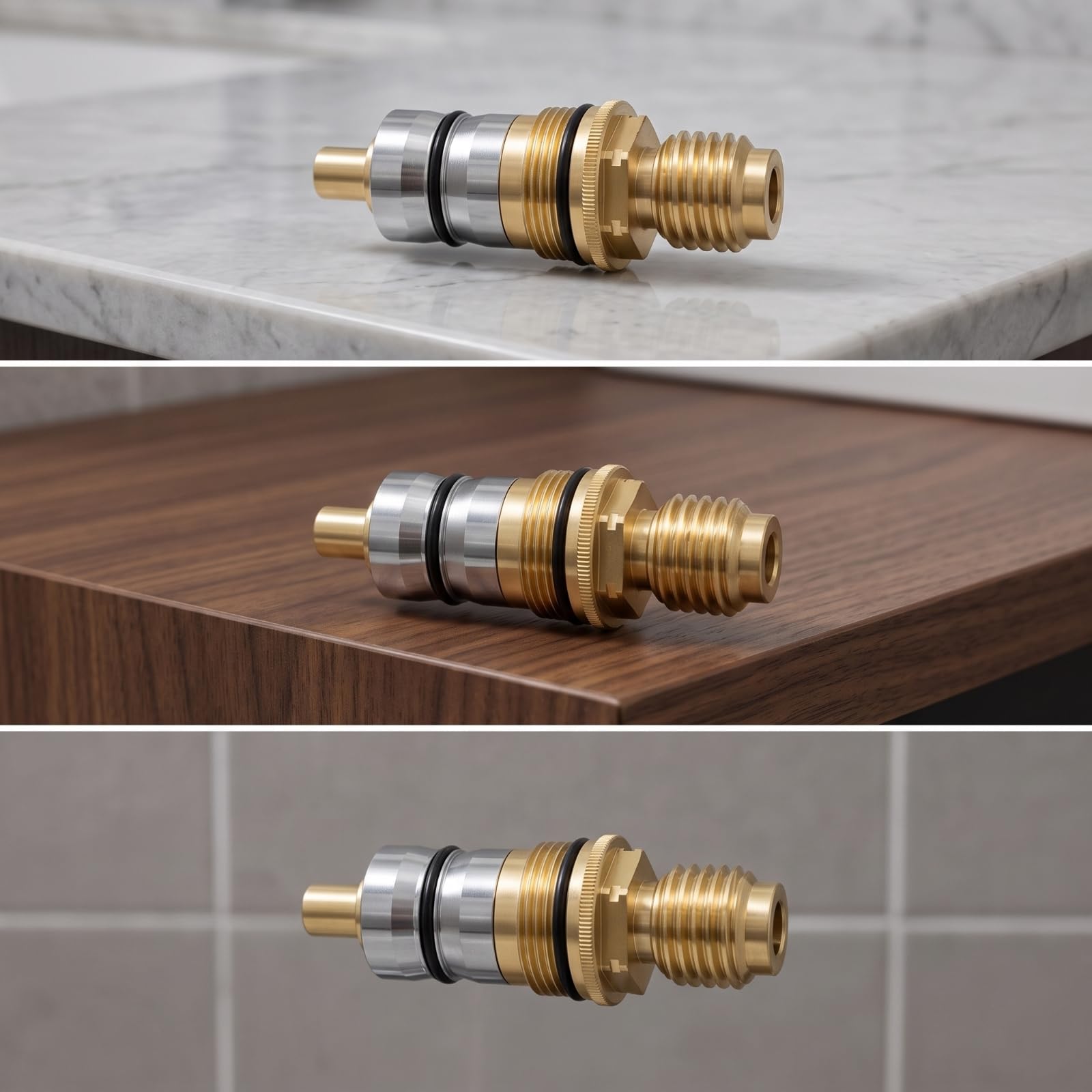 Corps Vanne Thermostatique en Laiton Noyau en Céramique pour Mélangeur Rétablissant la Régulation Température la Pression l'Eau Convient pour