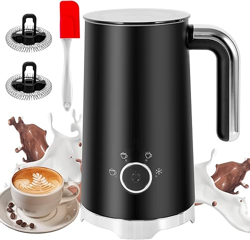 Espumador de leche, vaporizador de leche eléctrico 4 en 1, máquina automática de espuma caliente y fría y calentador de leche para latte,