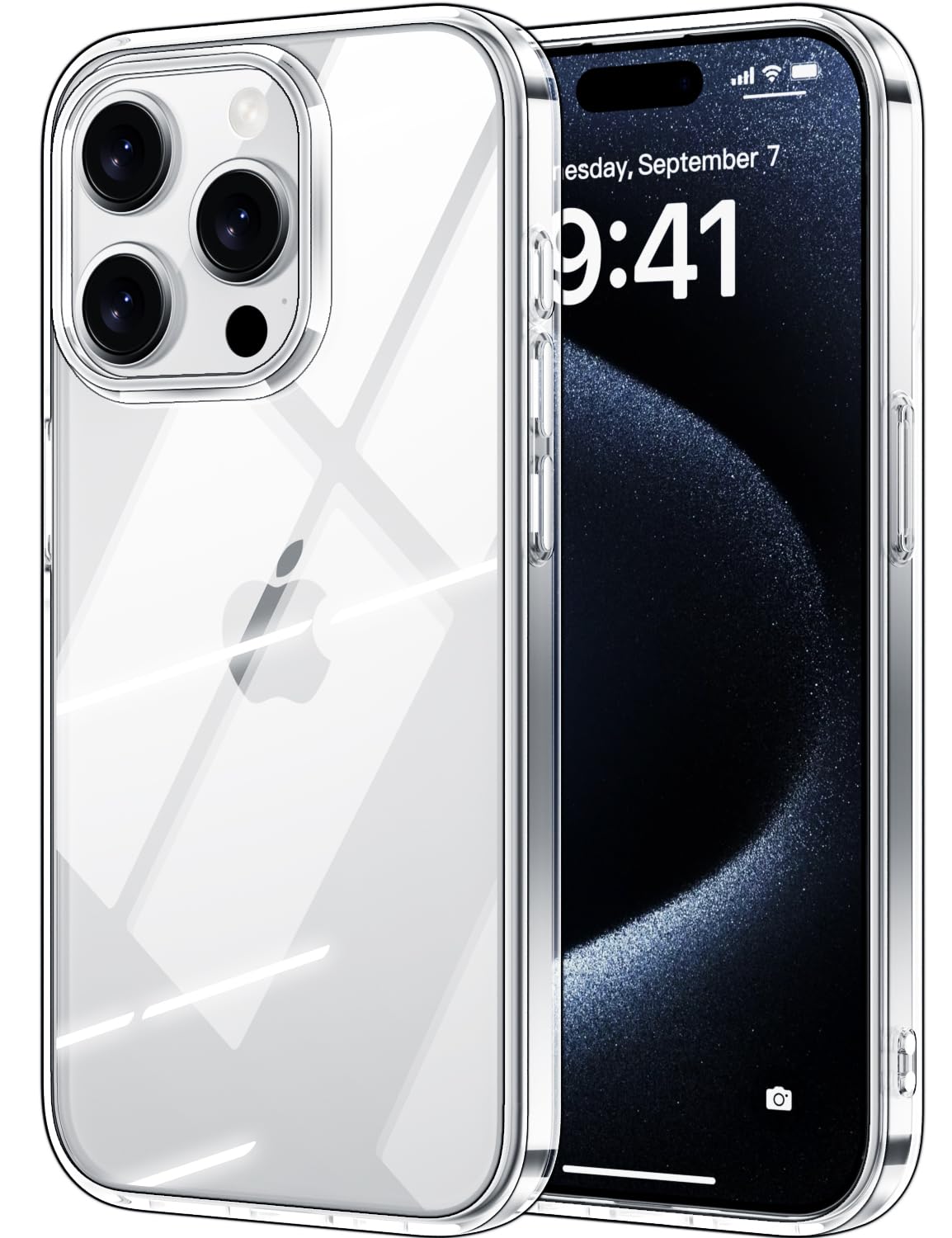 X-level Compatible with iPhone 15 Pro Max Case Clear Thin Soft TPU Slim Fit Mobile Phone Cover Anti-Slip Grip Scratch Resistant Phone Cases for iPhone 15 Pro Max