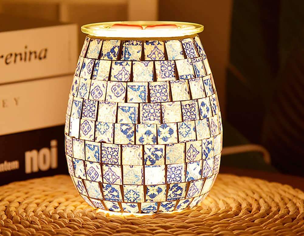 Kleurrijke Golven'' Handgemaakte Mozaïek Zwaan Lamp - Mosaic Art