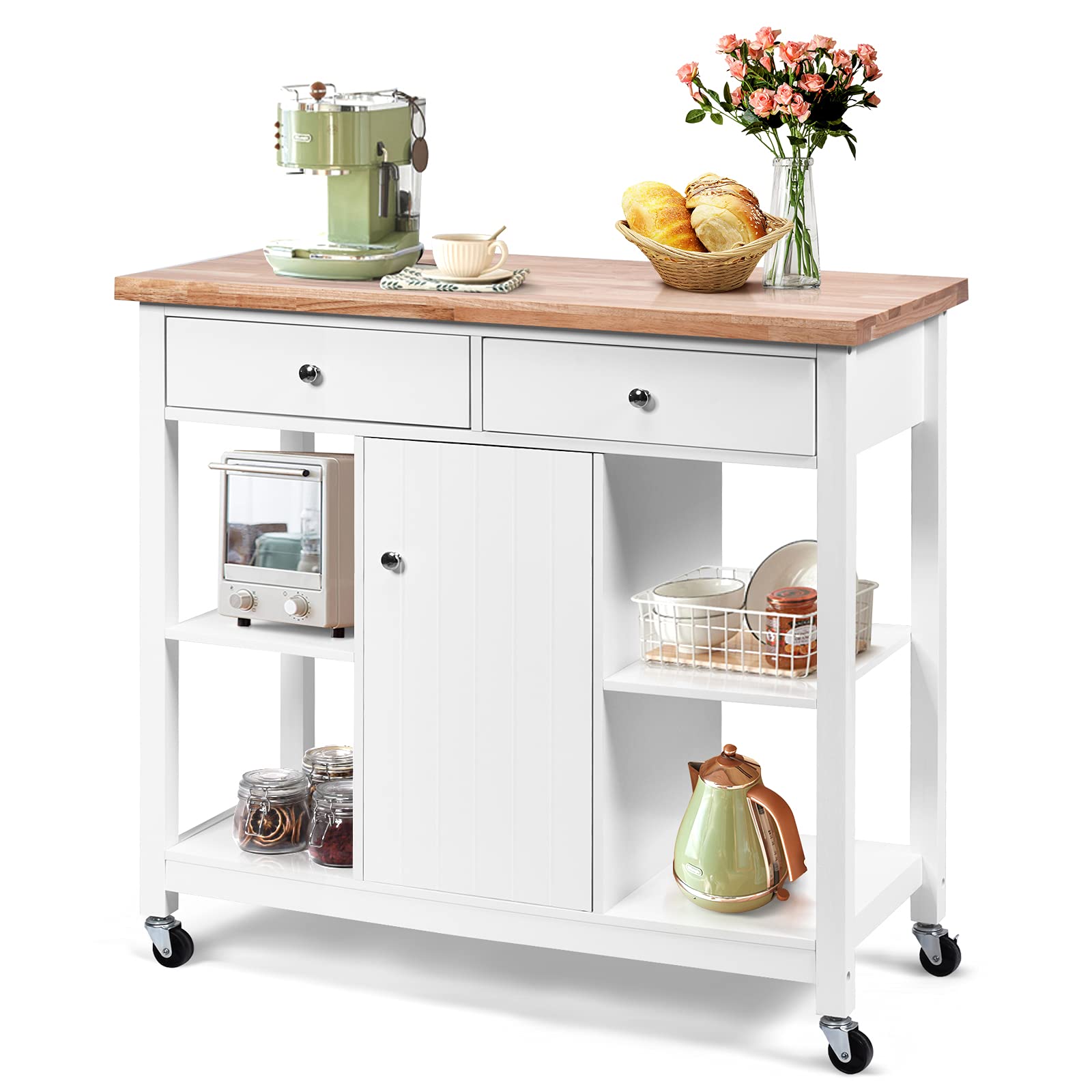 Buy CASART Utility Storage Trolley, Kitchen Island Cart with Drawer