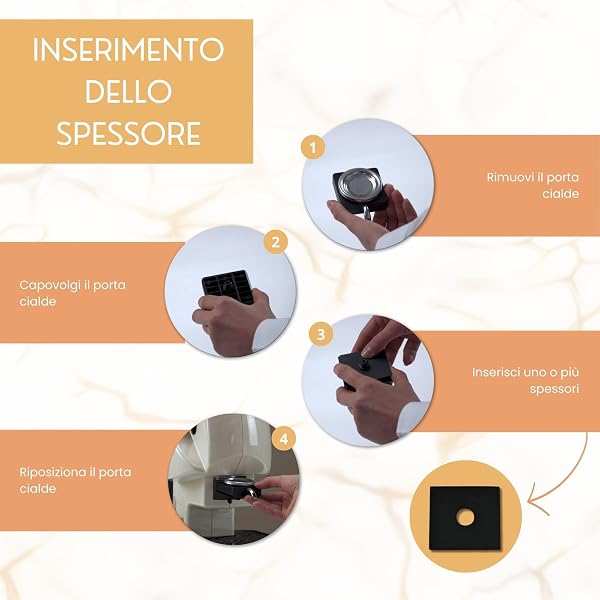 AMPSTORE 3 Guarnizioni ricambi per macchina caffè compatibile con didiesse frog + 3 Spessori - 5