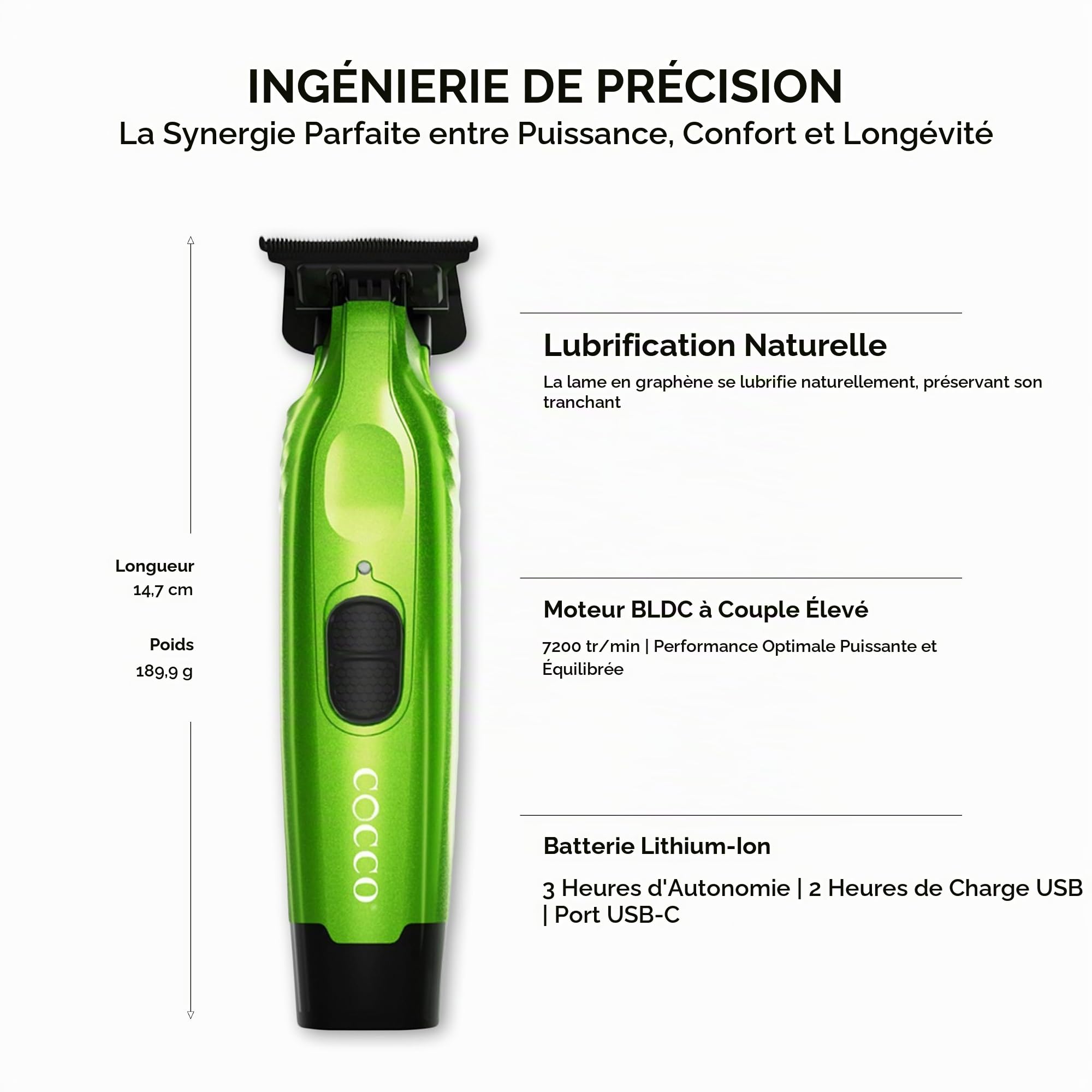 Cocco Hyperveloce Pro Trimmer Green - tondeuse de finition