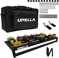 Pedal de guitarra, placa de pedal de efeito de guitarra de alumínio, 55 x 30 cm, acessórios para pedaleira de efeitos de guitarra com bolsa de transporte