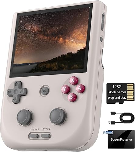 RG405V - Consola de juegos portátil de 4 pulgadas, pantalla táctil IPS Android 12 Unisoc Tiger T618 64-bit Reproductor de juegos incorporado 5500mAh