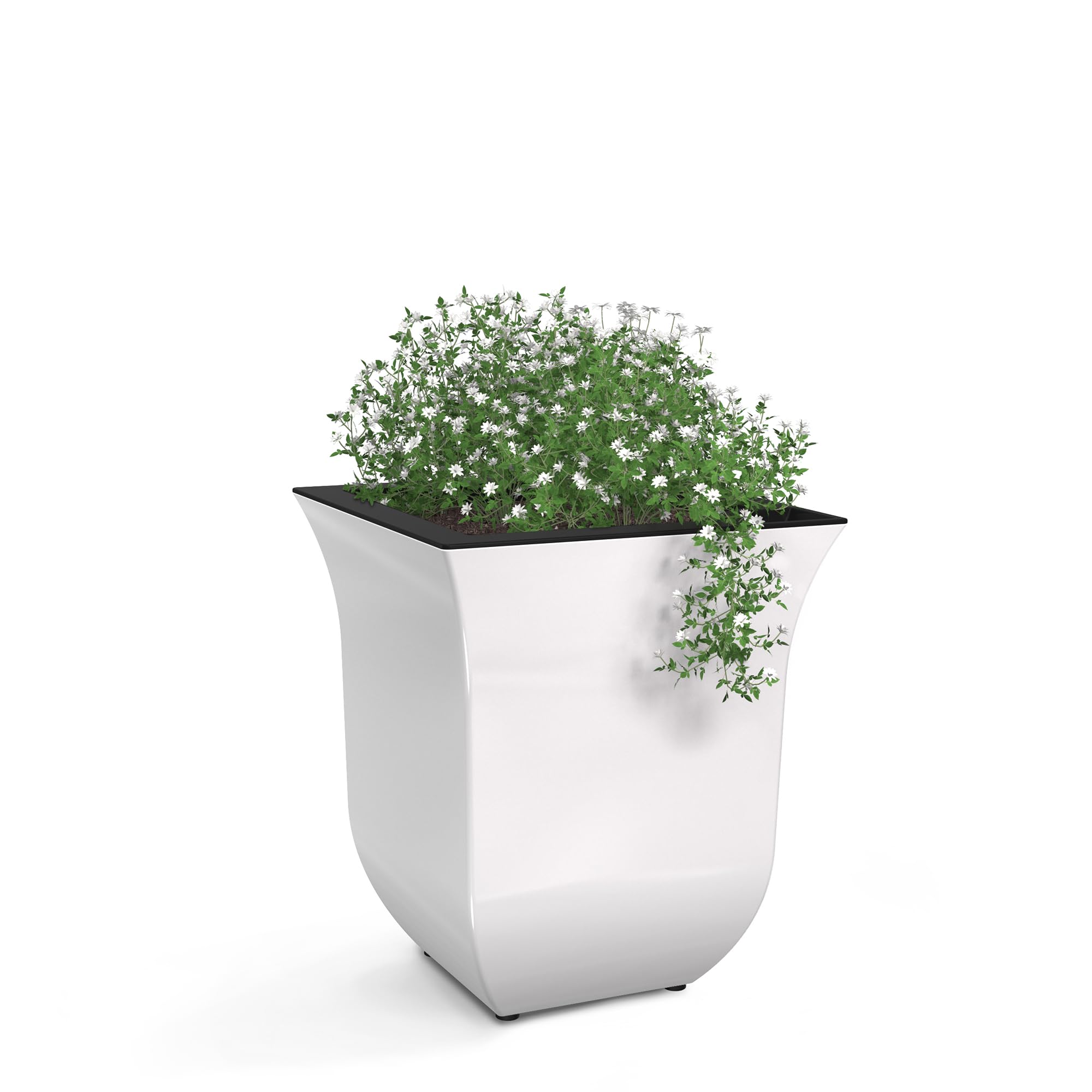 MayneValencia 8in Planter - White