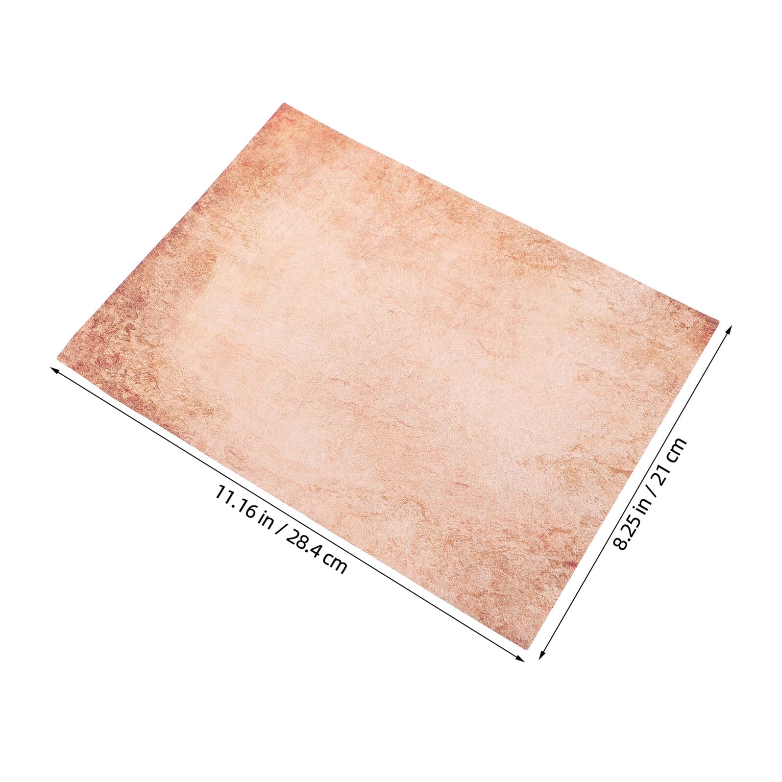 50 Blatt Vintage Briefpapier Doppelseitig Antikes Pergamentpapier Retro Schreibpapier für Scrapbooking und Drucken Glatte Oberfläche Kompatibel mit Standarddruckern Platzsparend