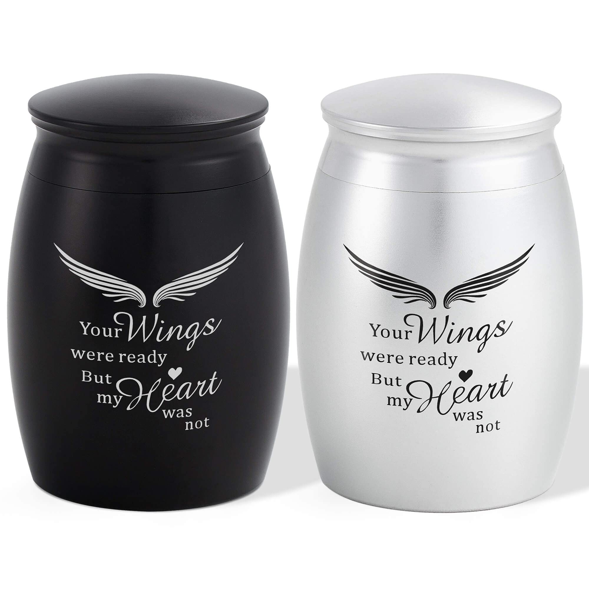 LINES ARTE 2.67 Inches Small Urns for Human Ashes Keepsake Set of 2, Mini Wings Cremation Urns for Human Ashes Adult Male or Female — image 1