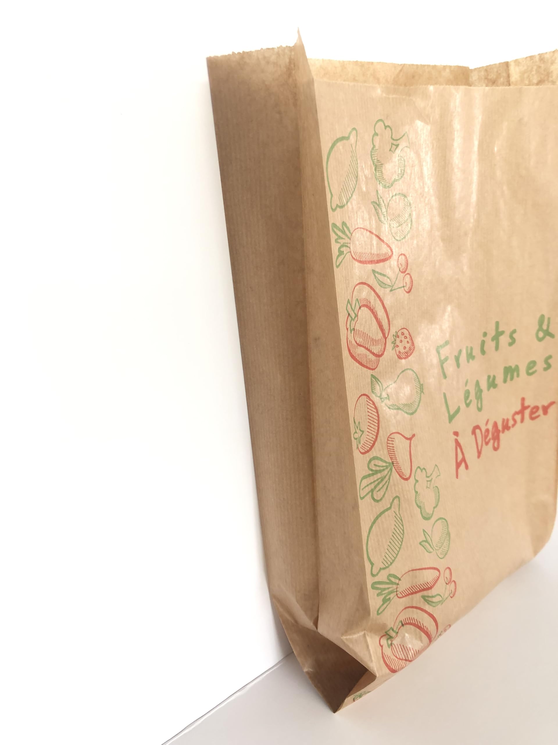1000 sacs primeur fruits et légumes papier kraft alimentaire 2 kg kilos 200x310+60 m/m