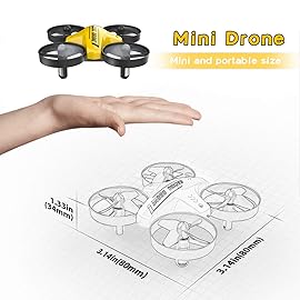 ATOYX Mini Drone, Hand Operated & RC Nano Quadcopter for Kids & Beginners Indoor, with 3 Batteries, Throw to Go, Flips, Obstacle Avoidance, Children\'s Day Gift & Christmas Gift for Boys Girls -Yellow