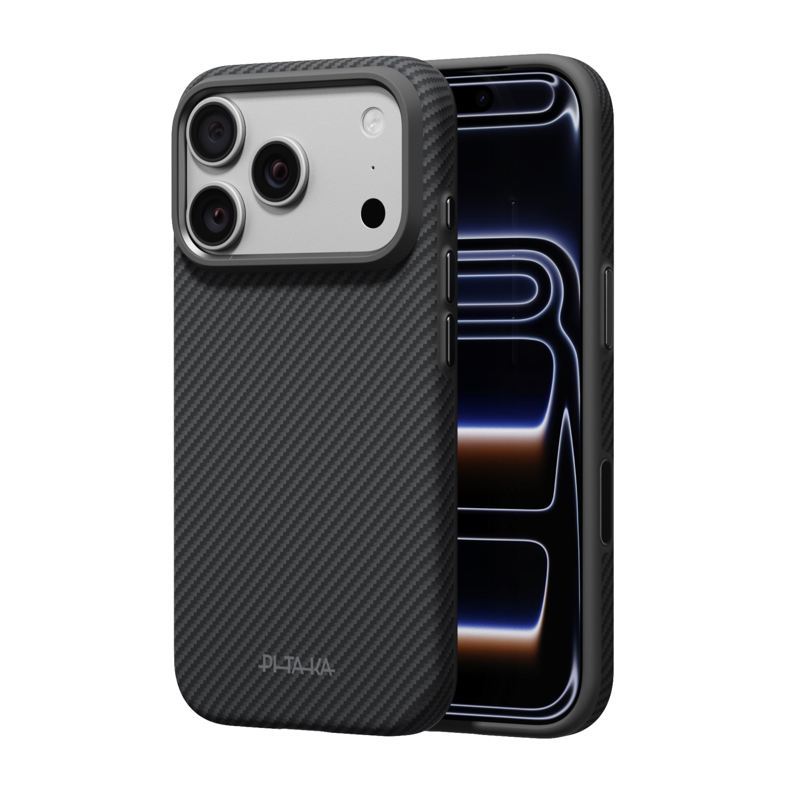 pitaka Coque Aramid Intégral pour iPhone 18 Pro Max Magnétique Elégant Noir