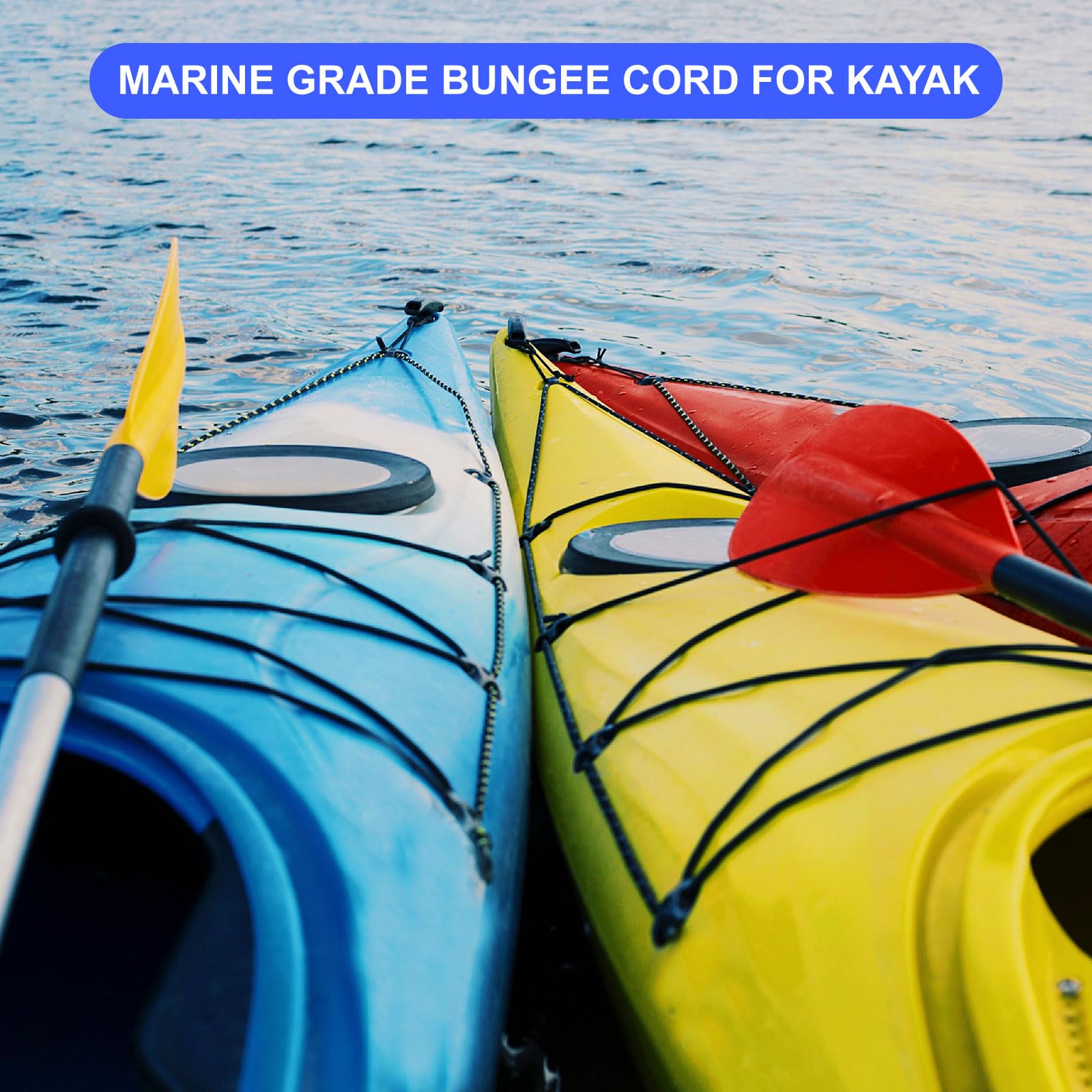 PATIKIL Cordon Élastique Bungee, 1/2" X25Pieds Polyester Grade Marin Corde Élastique De Remplacement Pour Chaise De Gravité Zéro, Kayak, Camping, Tente, Poteau De Cargaison