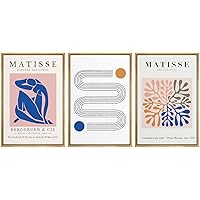 SIGNWIN 3 Piece Framed Canvas Wall Art Blue Nude by Henri Matisse Canvas Prints Home Artwork Decoration for Living Room,Bedroom - 16