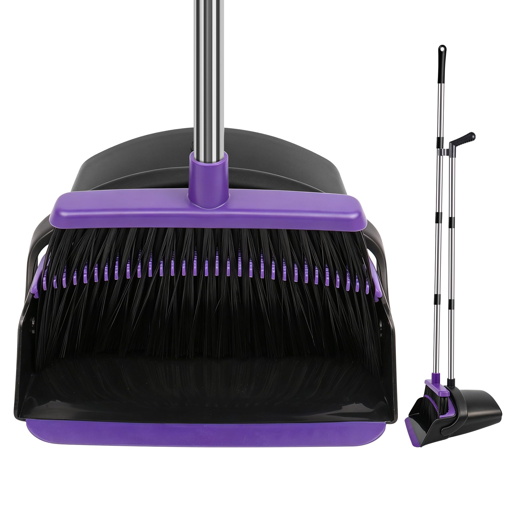 Amazon.com: Broom and Dustpan Set, Upright Purple Broom with