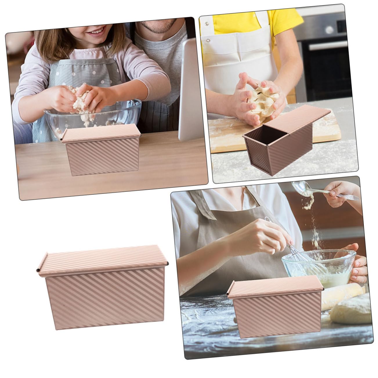 PRETYZOOM 2stücke Kohlenstoffstahl Kastenform Mit Deckel Rechteckige Toastform Brotbackform Für Einfaches Backen Und Aufbewahren