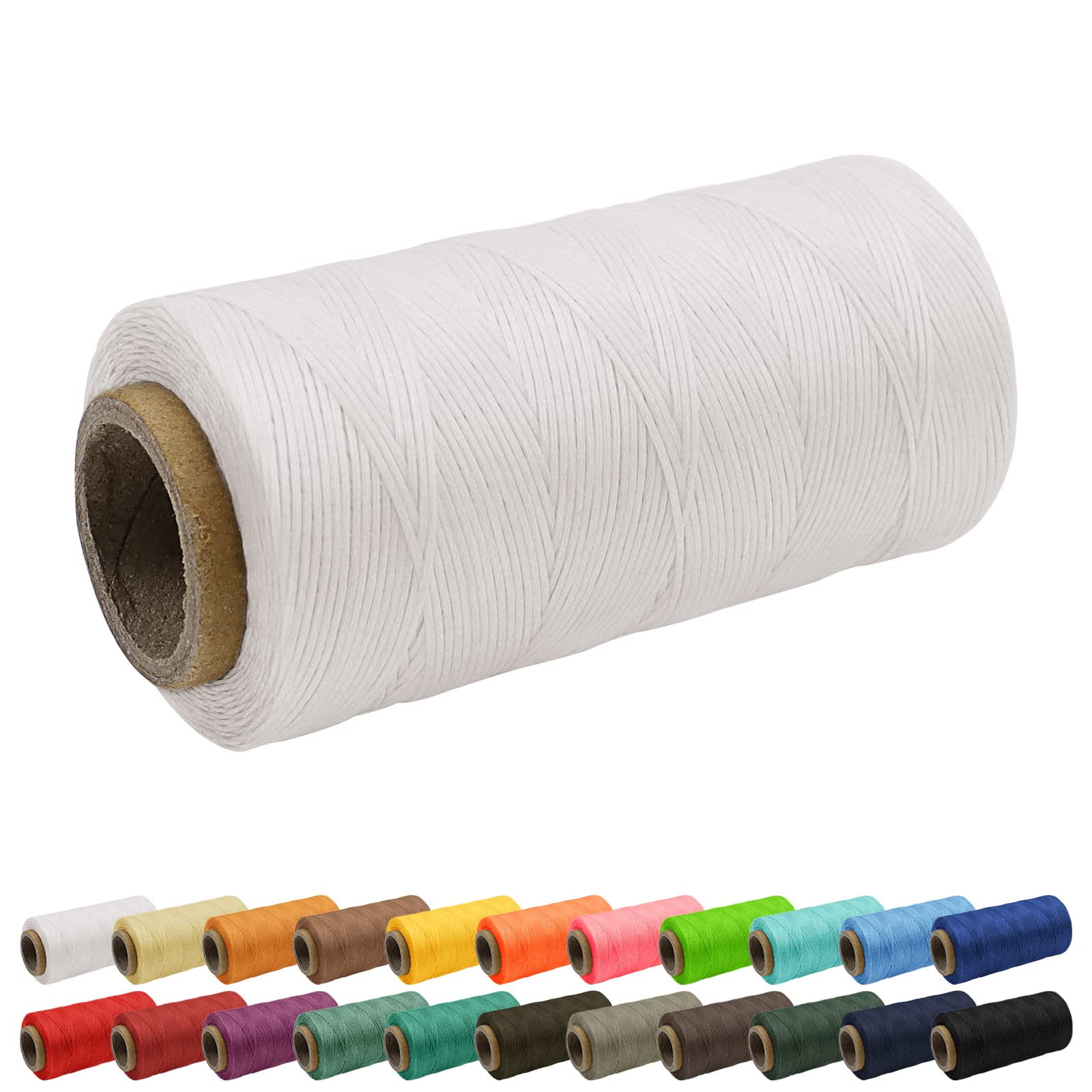 Flat Wrapped Thread Snapklik.com : JeogYong 1mm Waxed Thread, 284 Yards 150D Flat Leather ...