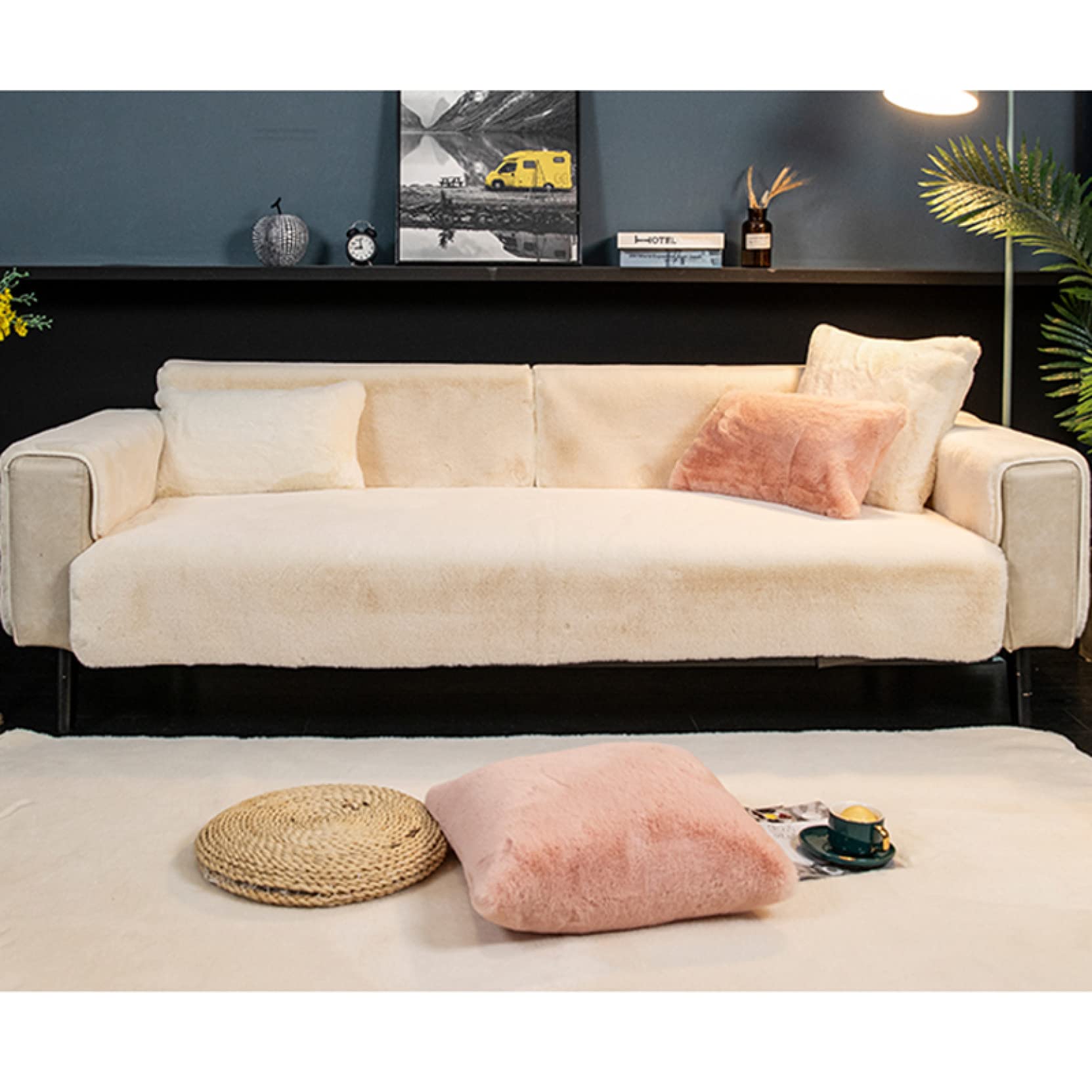 Amazon｜ムートンラグ ムートンシーツ ソファーカバー マルチカバー