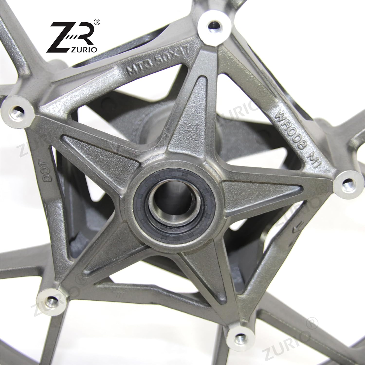 Matte Gray Front Wheel Rim Compatible with BMW S1000RR K46 2009-2018, S1000R K47 2014-2018, Motorcycle Replacement Accessories Parts