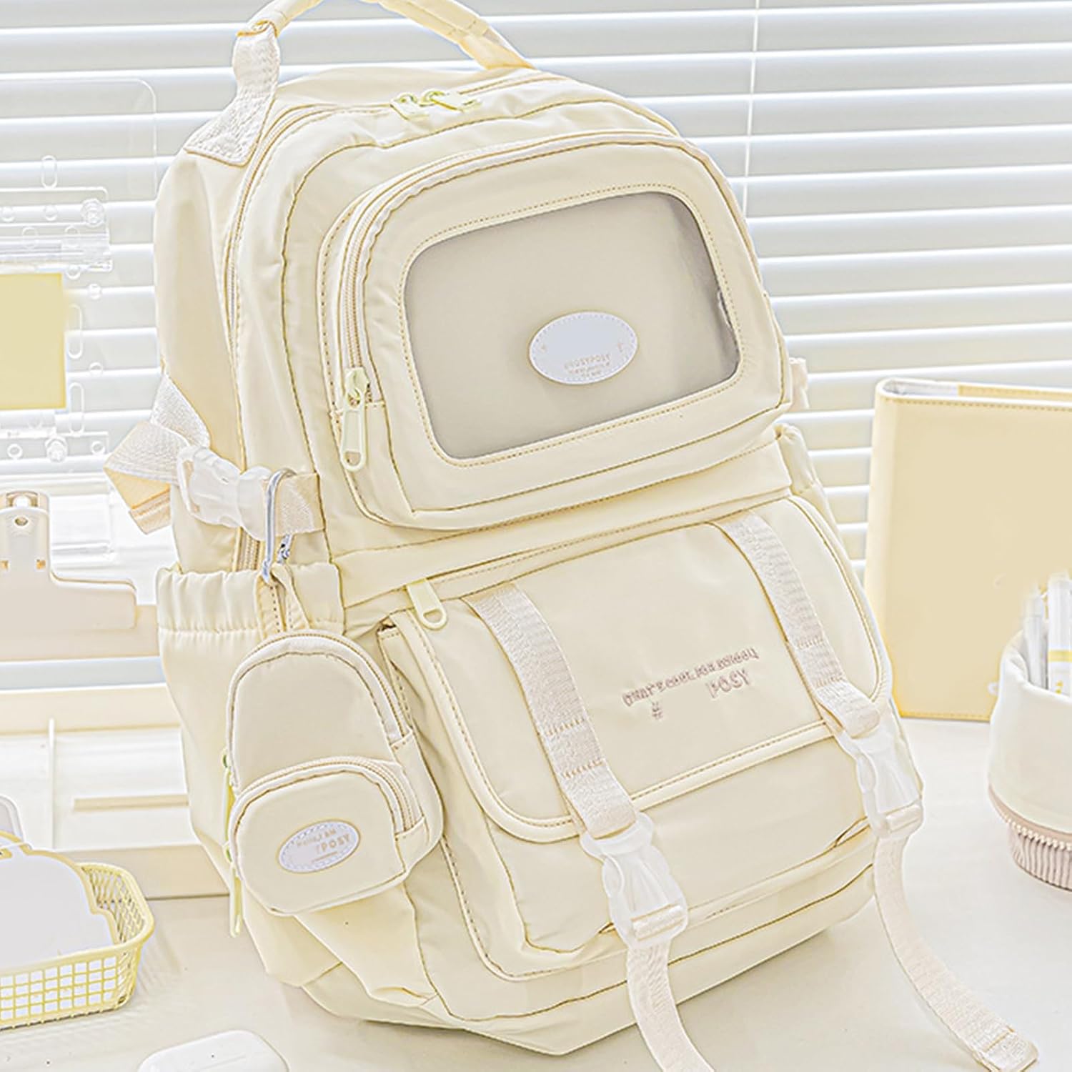 [Geavonyg] Itabagバックパックアニメ用のデイパック美学バックパックインサート旅行バッグハンドバッグピンディスプレイ付