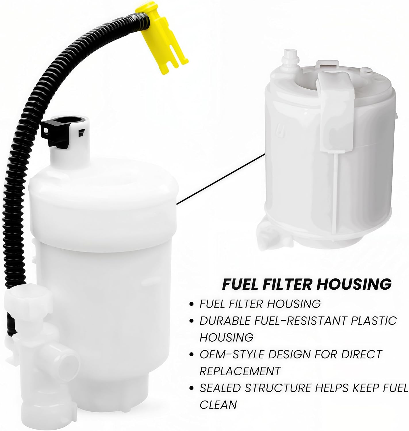 Fuel Filter Compatible with Hyundai Accent 2013-2017 / Elantra 2011-2017 Sedan GT Touring/Veloster 2013-2017 1.6L & 1.8L & 2.0L Replace # 31112-A70A0 31112-3X000