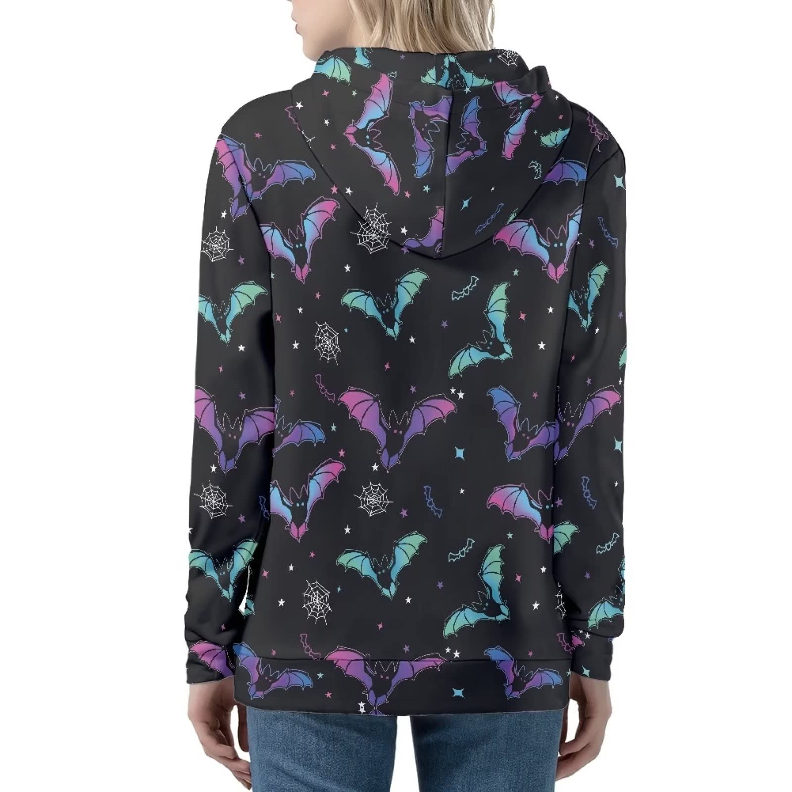 Felpa con cappuccio da donna alla moda con cerniera e giacca primaverile, Mazza, S