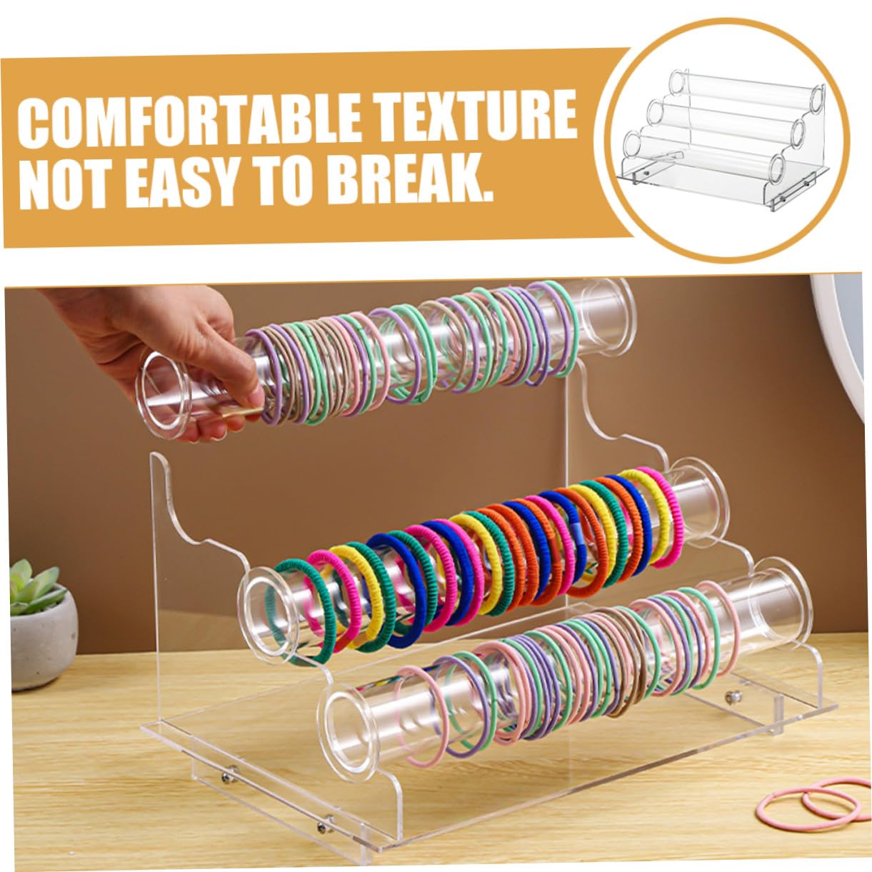 Gatuida Acryl Schmuckorganizer 3-stufig für Armbänder und Haarbänder