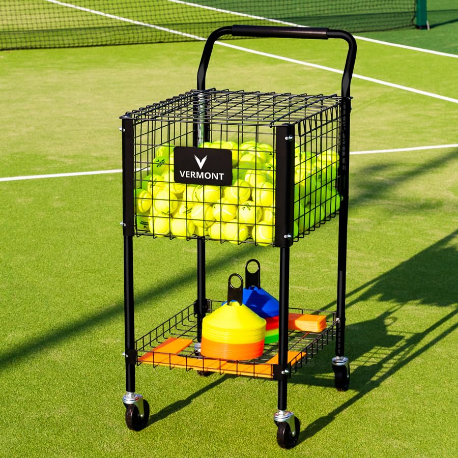 Vermont Chariot pour Balles de Tennis – Trolley Ramasse-Balles avec Capacité de 325