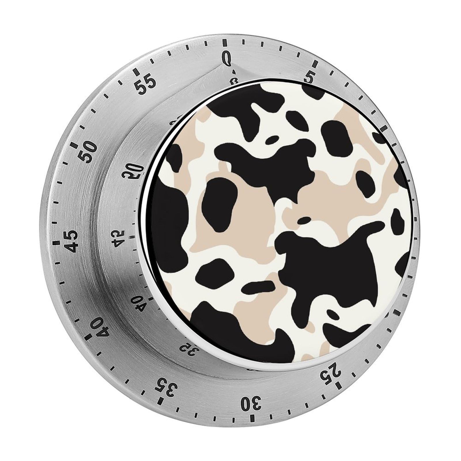 Cow Spot Manual Countdown Timer with Magnetic Base Visual Mechanical Timer for Classroom Home Study and Cooking