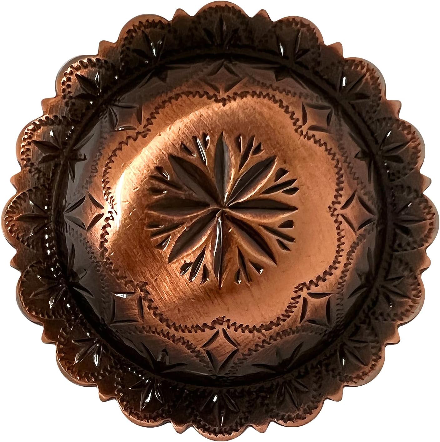 Leather Craft Saddle Headstall Tack 1-3/4" Bright Silver Windrose Concho Screwback Conchos-Pack of 5 pcs