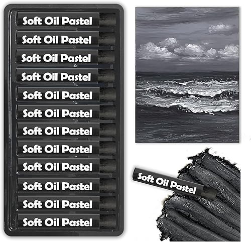 qianshan Juego de 12 colores pastel suaves al óleo, no tóxicos, textura suave, colores pastel de aceite vibrante y cremoso, suministros de arte,