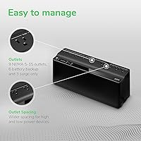 Vista 3 de APC Respaldo de batería de UPS y protector contra sobretensiones, fuente de alimentación de batería de respaldo de 850 VA, respaldo BE850G2 con (2)