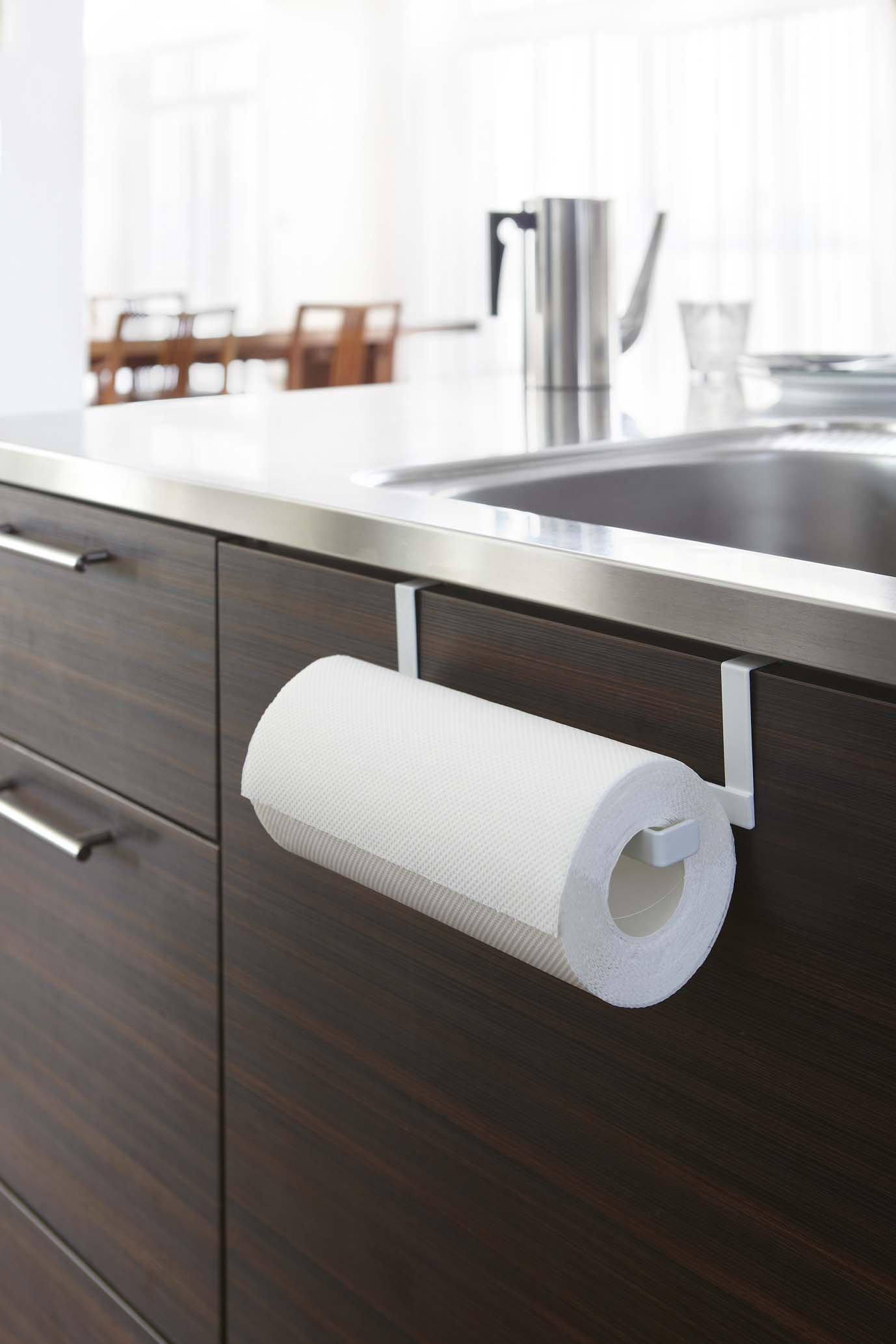 Yamazaki Industries 7513 Kitchen Paper & Towel Hanger Tower, White