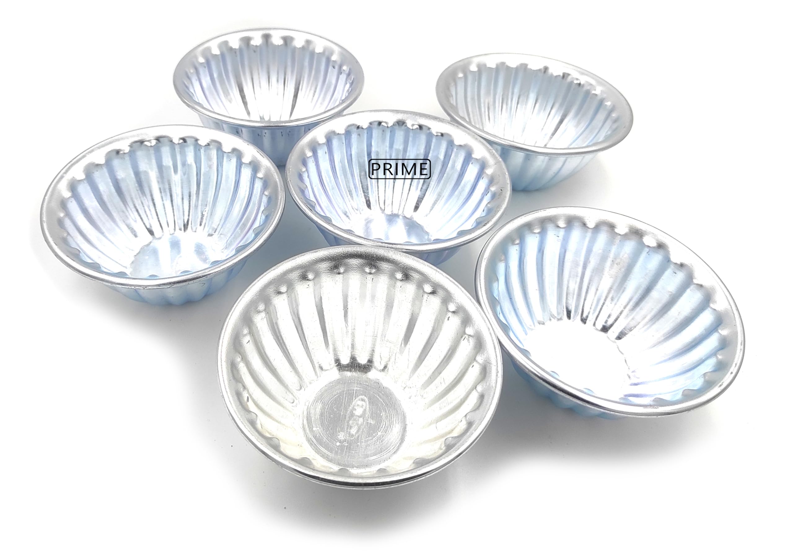 Prime Bakers and Moulders Aluminium Cup Cake Jelly Cupcake Baking Moulds for Oven - Set of 6 (Bowl, Medium) (B0CXNBP7MS) Amazon Price History, Amazon Price Tracker