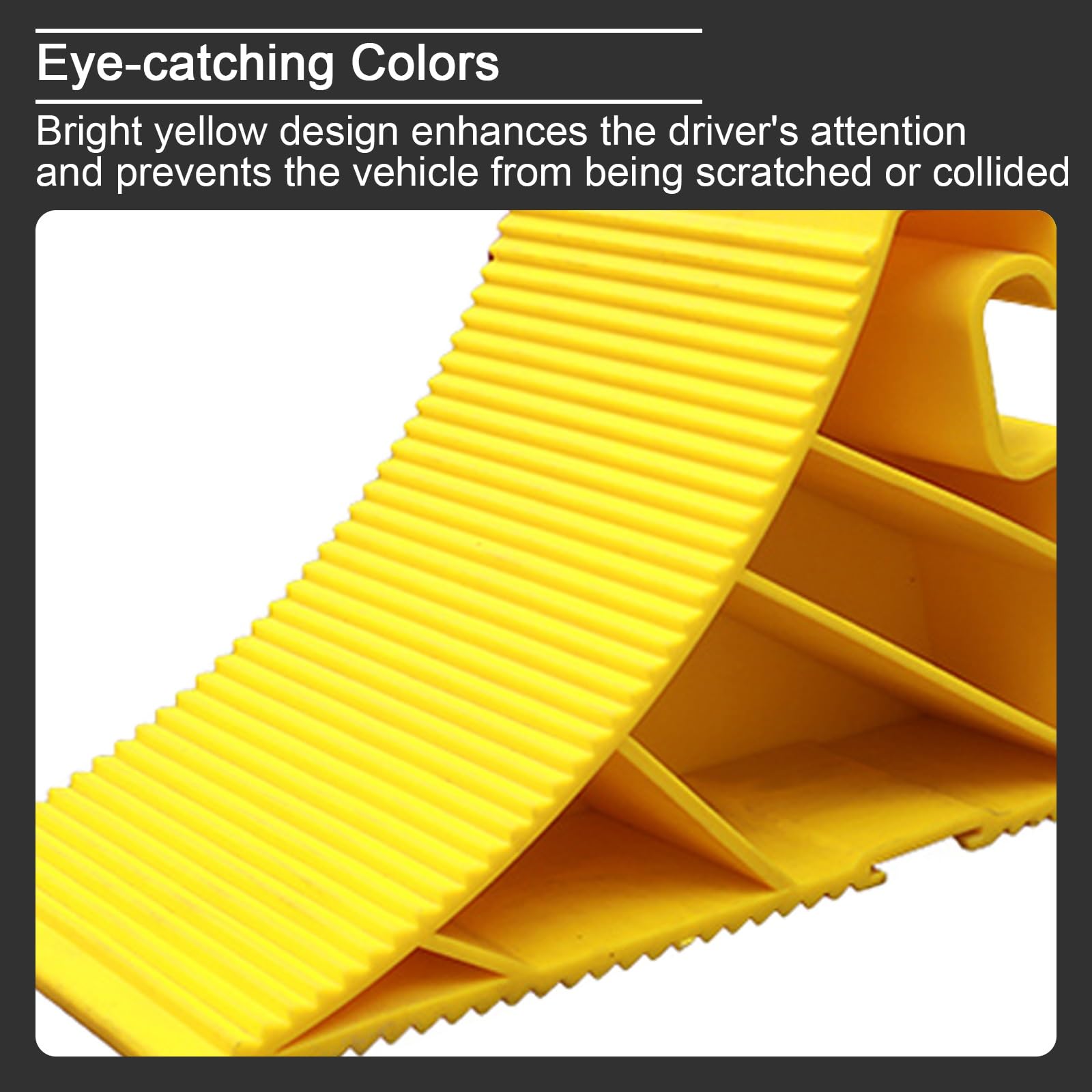 Cunei Livellatori Camper, Cuneis con Maniglia, Materiale in PVC Giallo Accattivante, più Sicuri da Usare di Notte, Adatti per Auto, Campers e Rimorchi