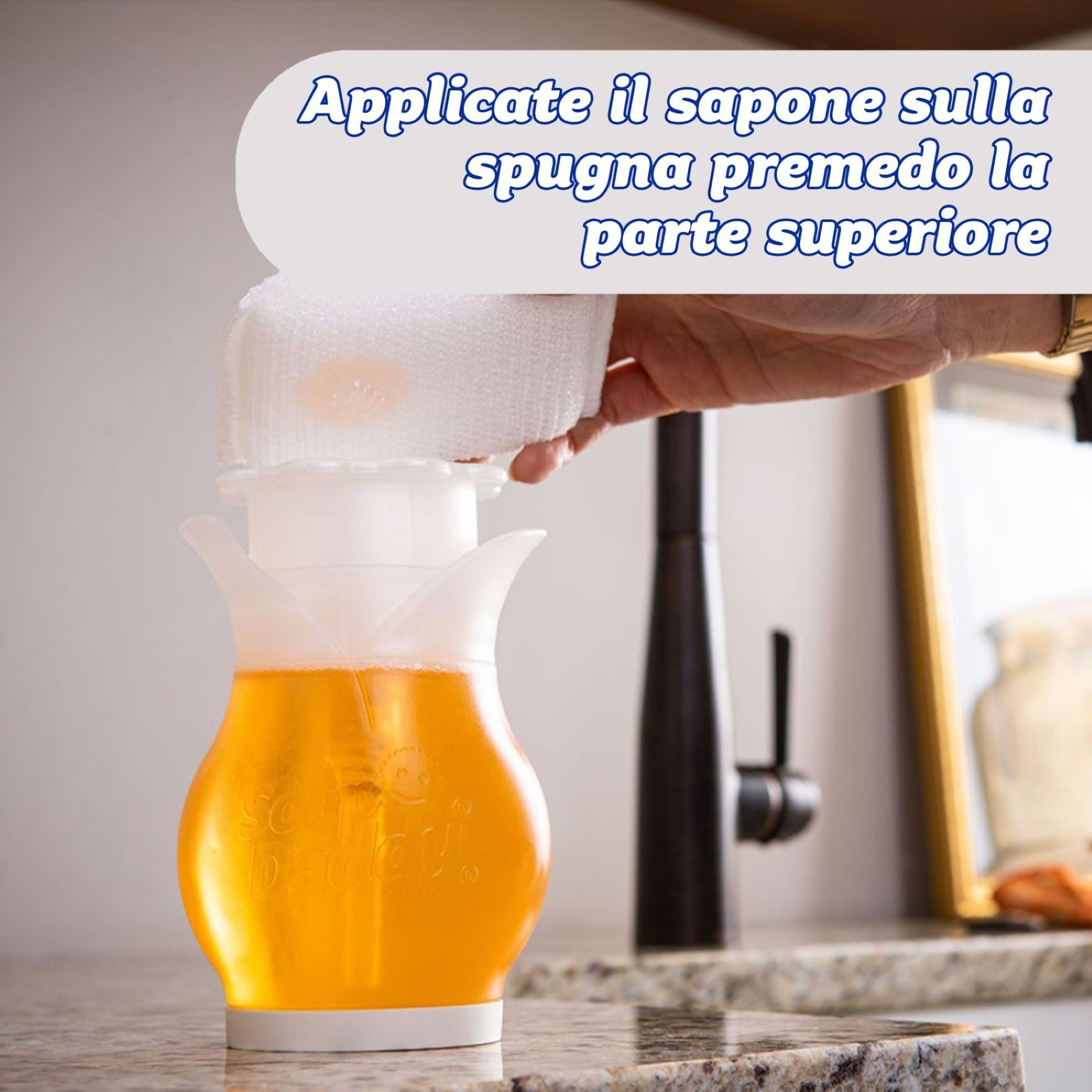 Joseph Joseph Duo Dispenser Sapone Liquido per Lavello da Cucina con