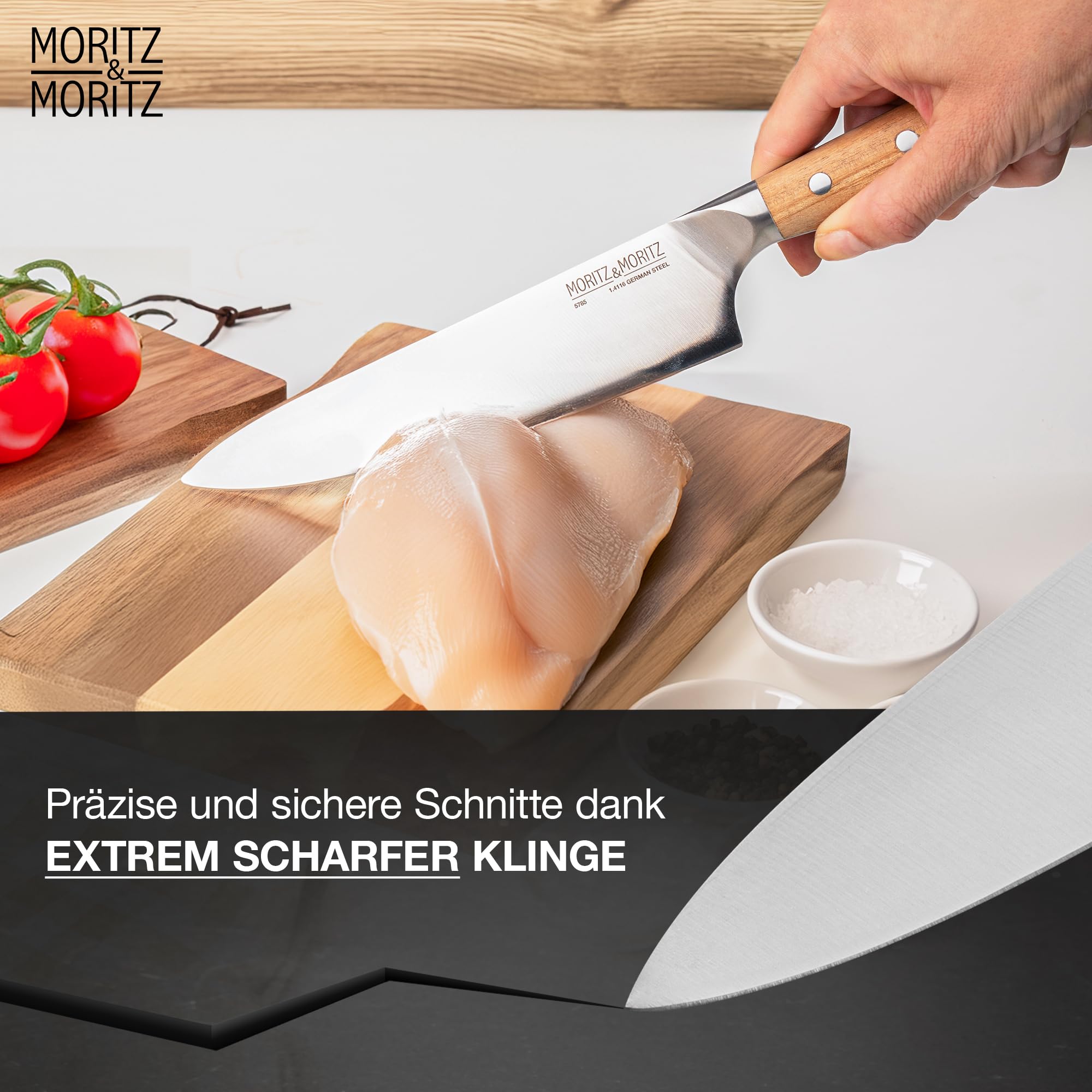 Moritz & Moritz Basic Messerset 3-teilig bestehend aus Universalmesser – Bild 6
