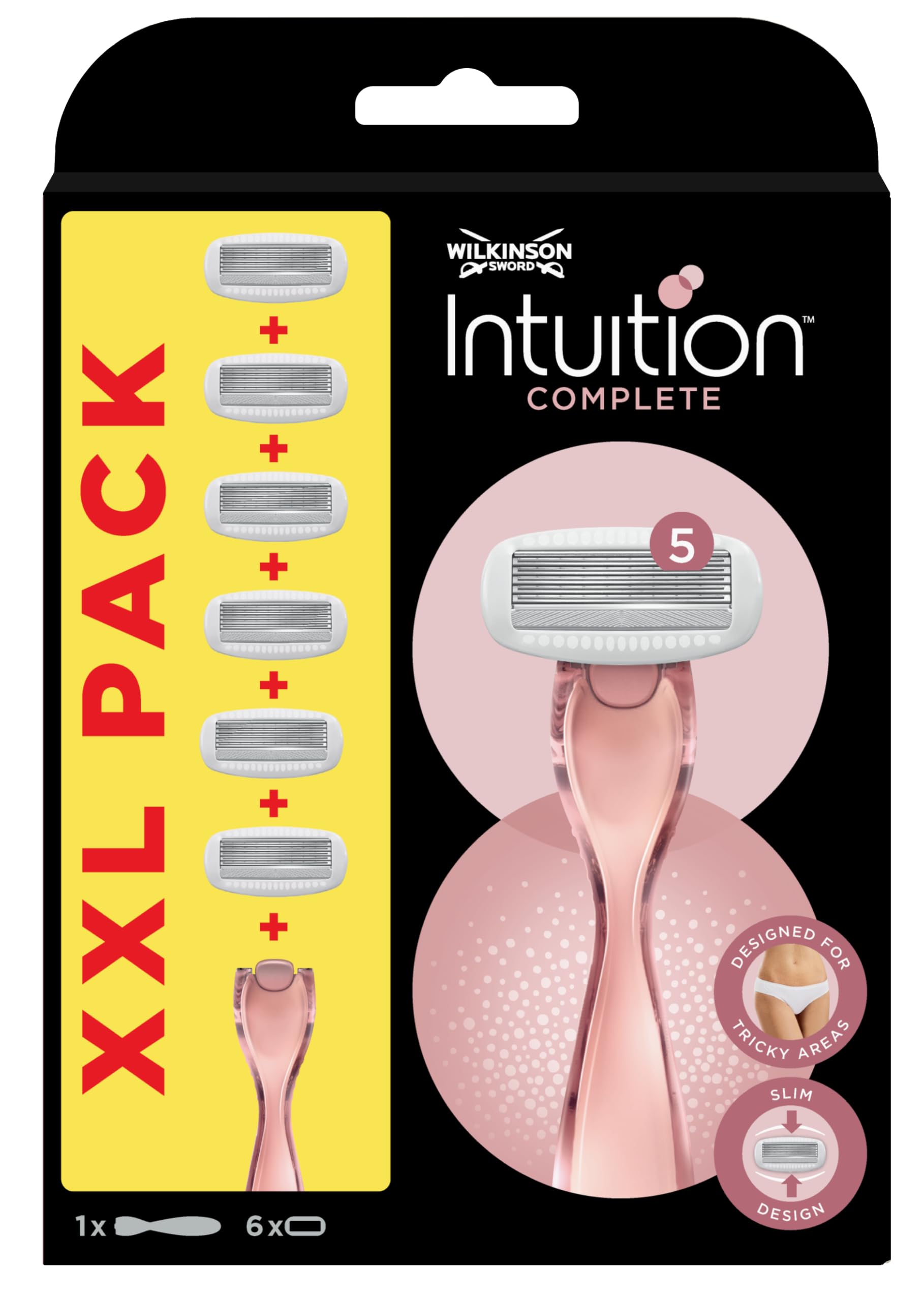 Wilkinson Sword - Intuition Complete - Lames de rasoir pour femme - Pack de 6 lames + manche