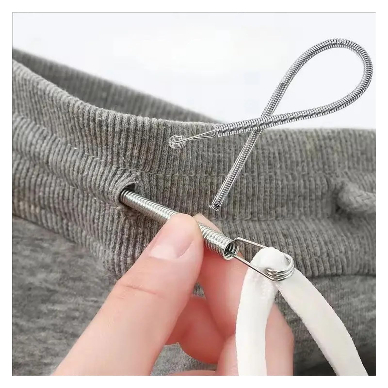 Bendable Spring Drawstring Threader for Pants Hoodies Elastic Lace Cord