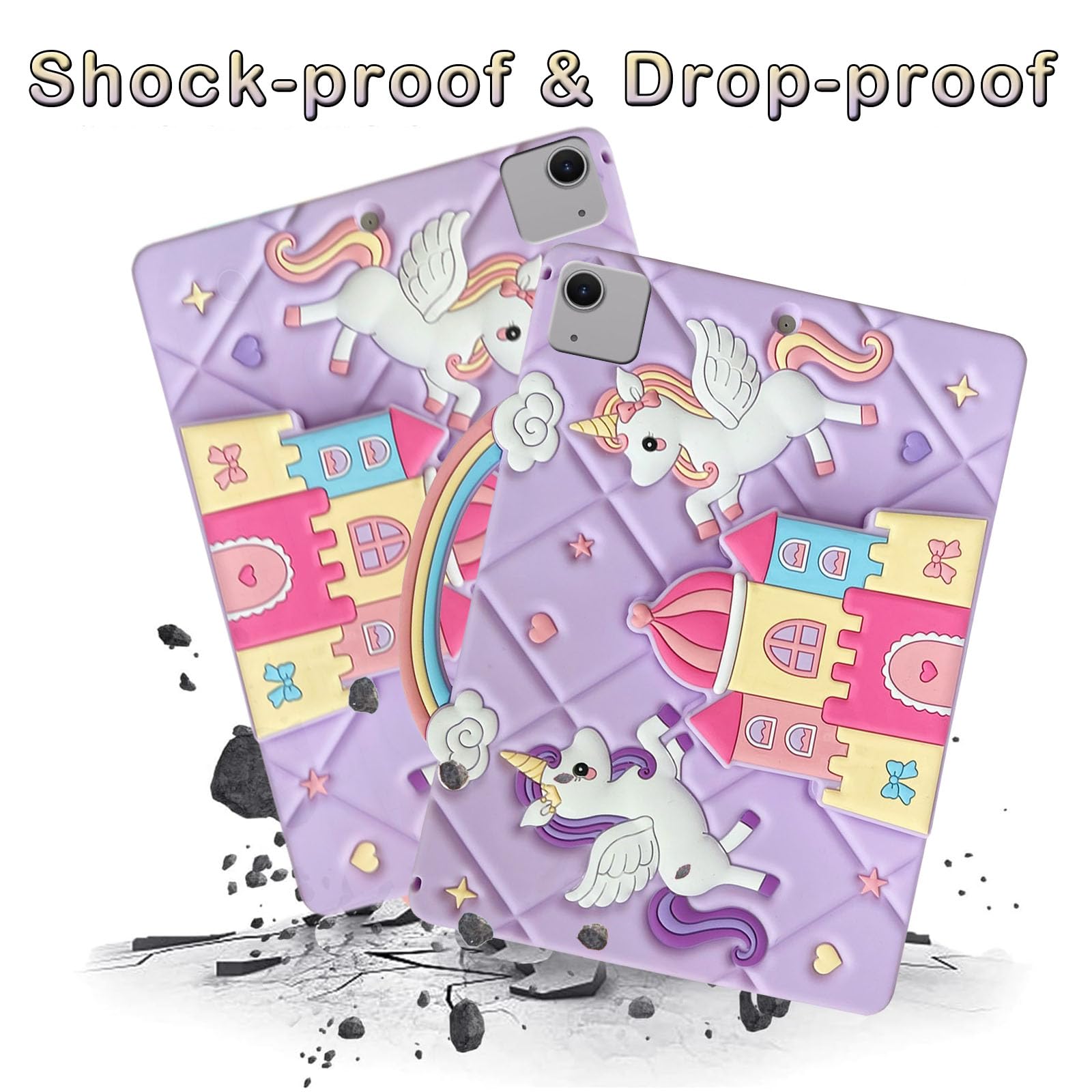 Coque Pour Xiaomi Pad 6 / Pro - Silicone Enfant Anti-chocs - Poignée 360° - Support Pliable - Bandoulière - Motif Chat