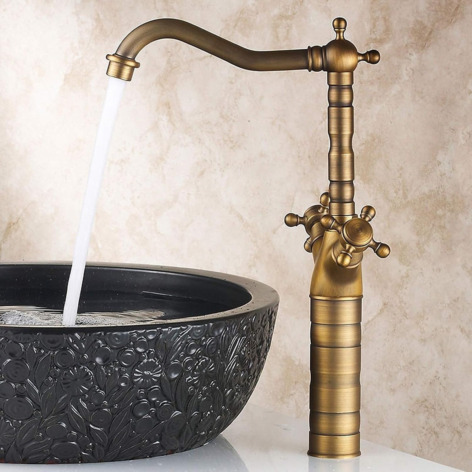 Rubinetto Miscelatore Lavabo Cucina Ottone Girevole 360°