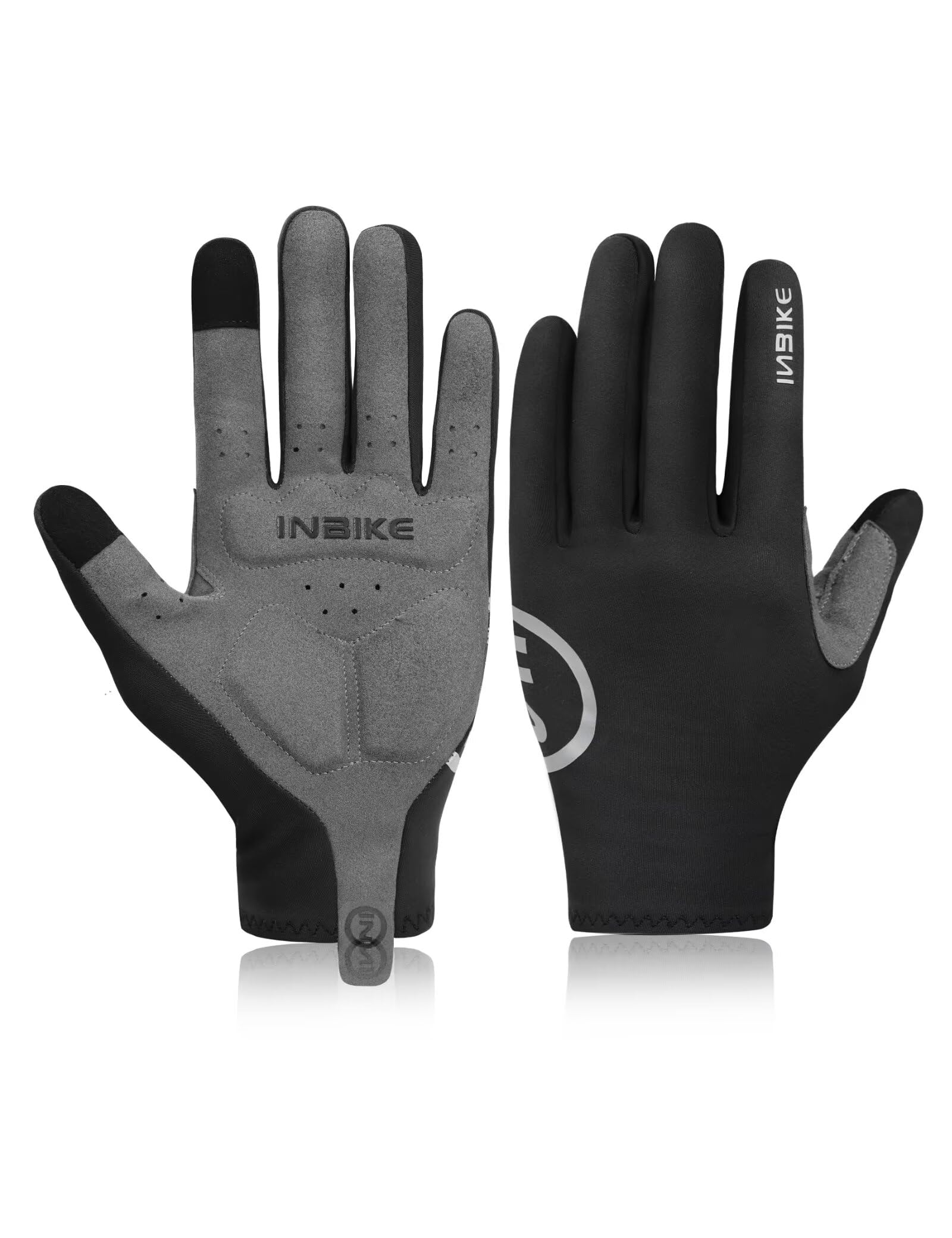 INBIKE Cycling Gloves Men Women Thin Fleece Touchscreen Padded Bike Gloves